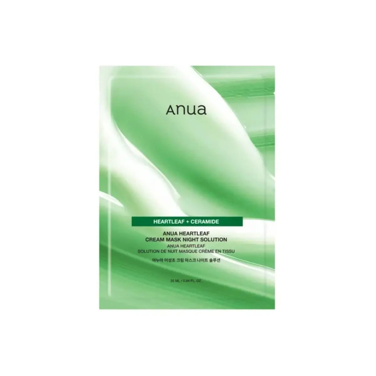 Heartleaf Cream Sheet Mask Night Solution 25mL Anua