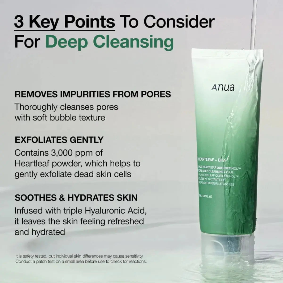 Heartleaf Quercetinol Pore Deep Cleansing Foam 150mL Anua