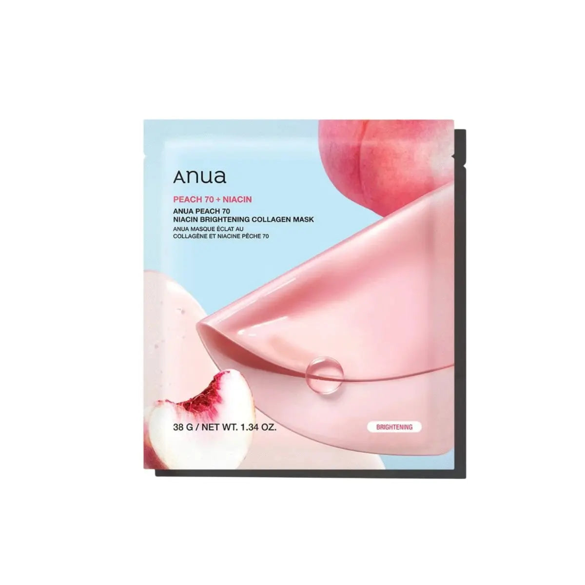 Peach 70 Niacin Brightening Collagen Mask Anua