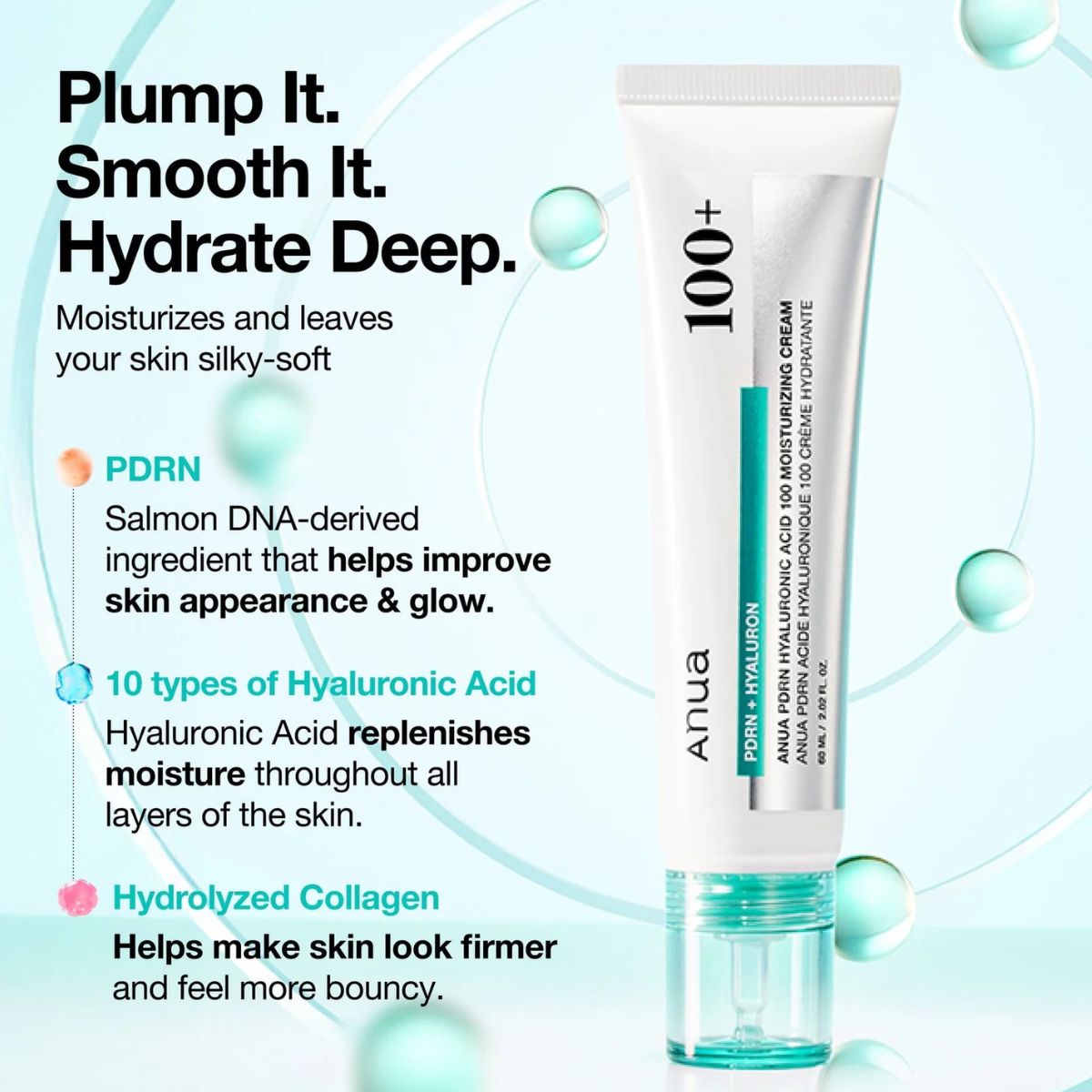 PDRN Hyaluronic Acid 100 Moisture Cream 60mL