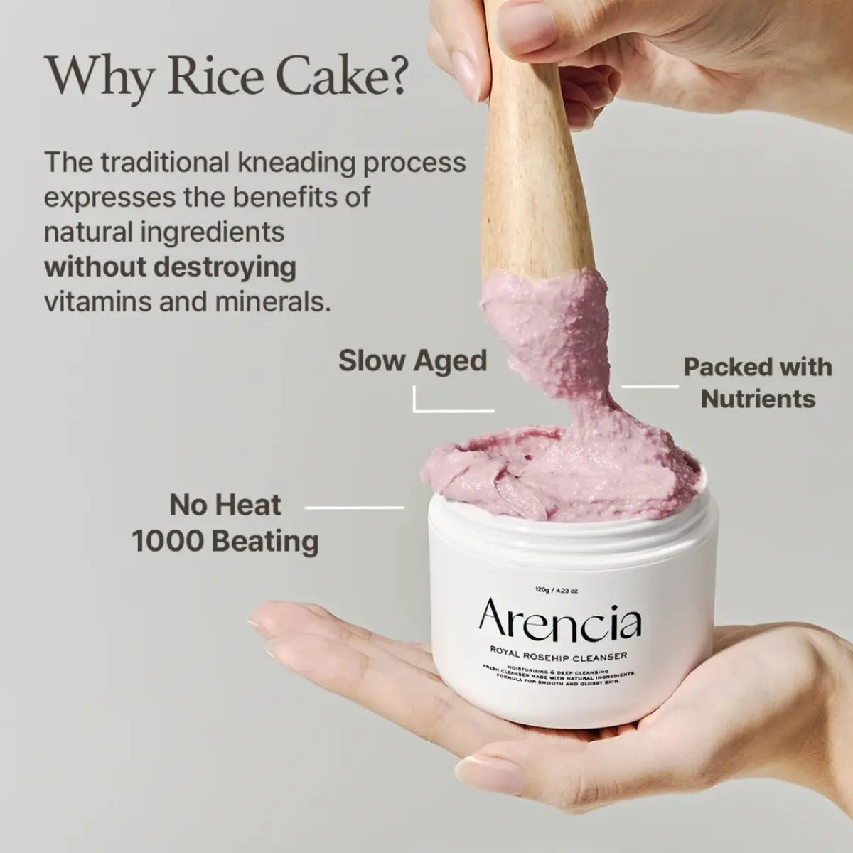 Fresh Rosehip Rice Mochi Cleanser 120g Arencia