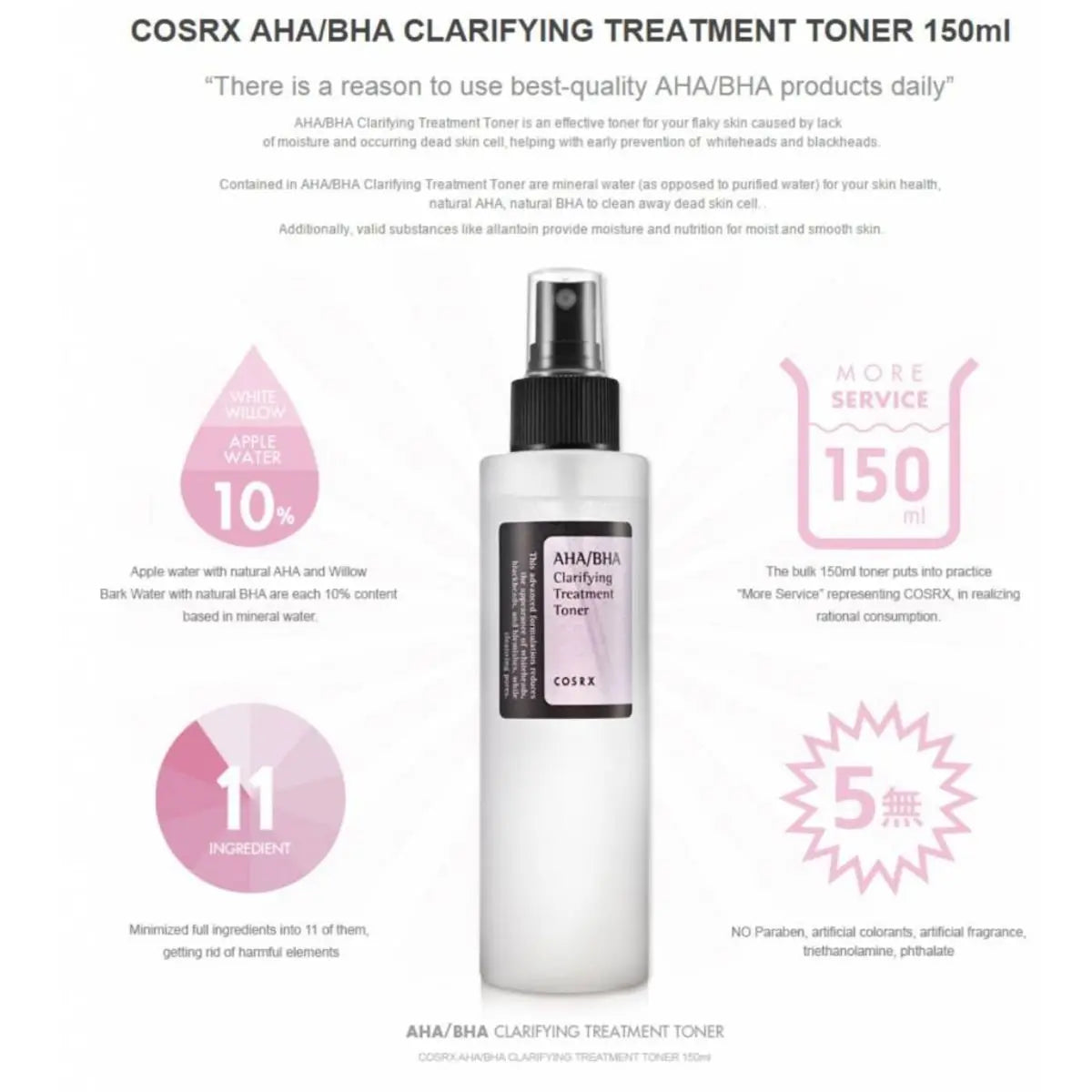 AHA BHA Clarifying Treatment Toner 150mL Cosrx