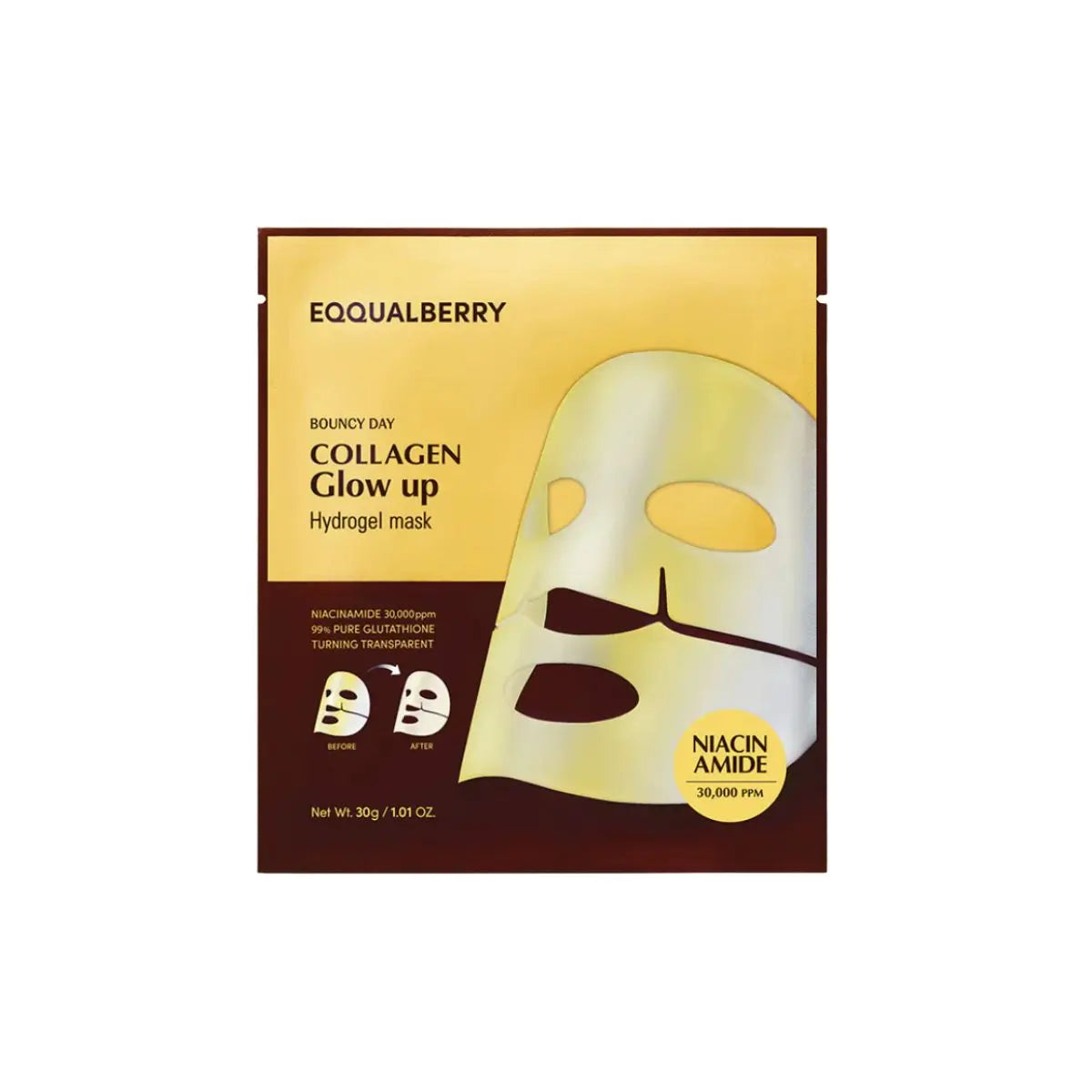 Collagen Glow Up Hydrogel Mask - masque hydrogel au collagen et niacinamide