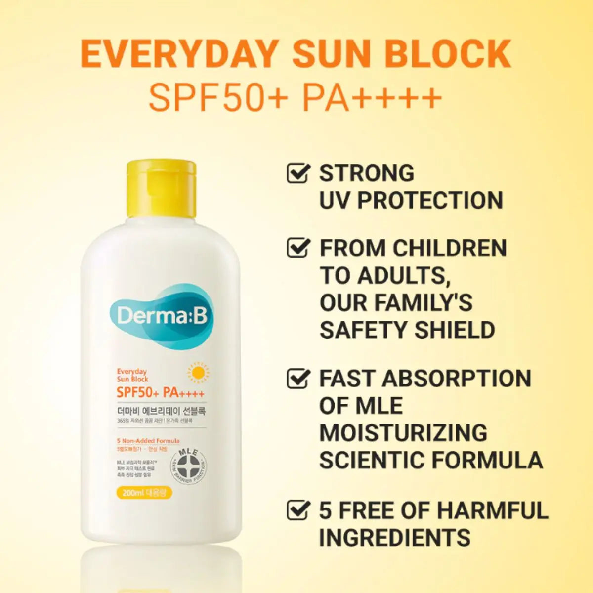 Everyday Sun Block SPF50+ PA++++ Derma:B