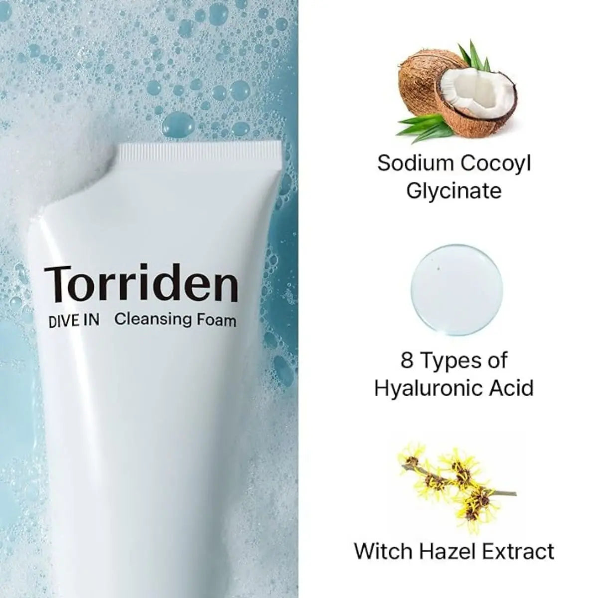 Dive-In Low Molecular Hyaluronic Acid Cleansing Foam Torriden