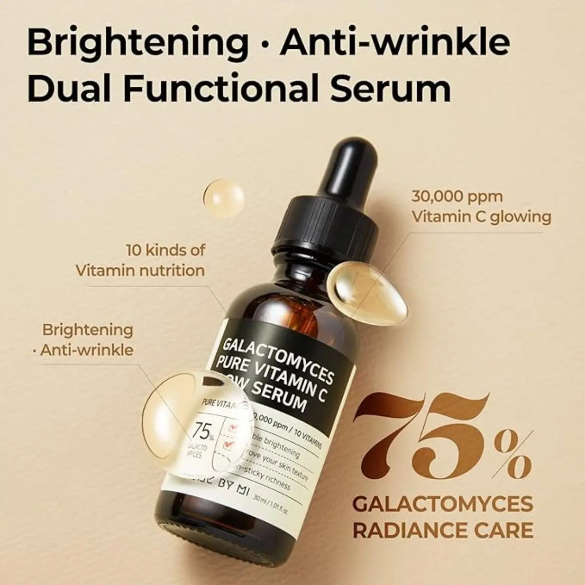 Galactomyces Pure Vitamin C Glow Serum 30mL Somebymi
