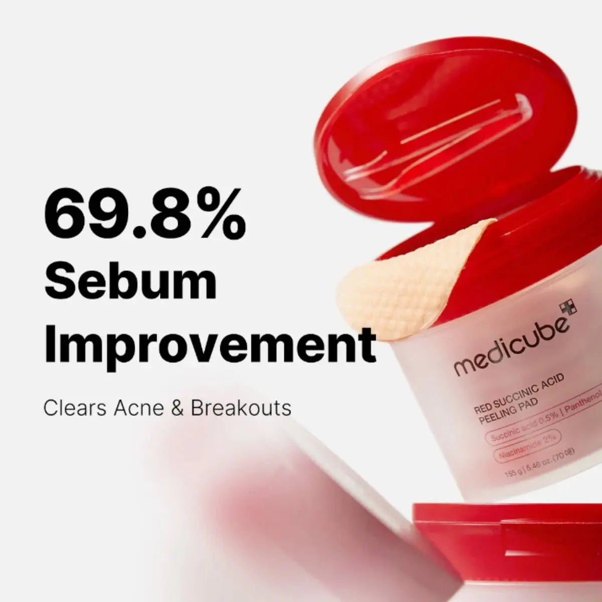Red Succinic Acid Peeling Pad (70pcs) Medicube