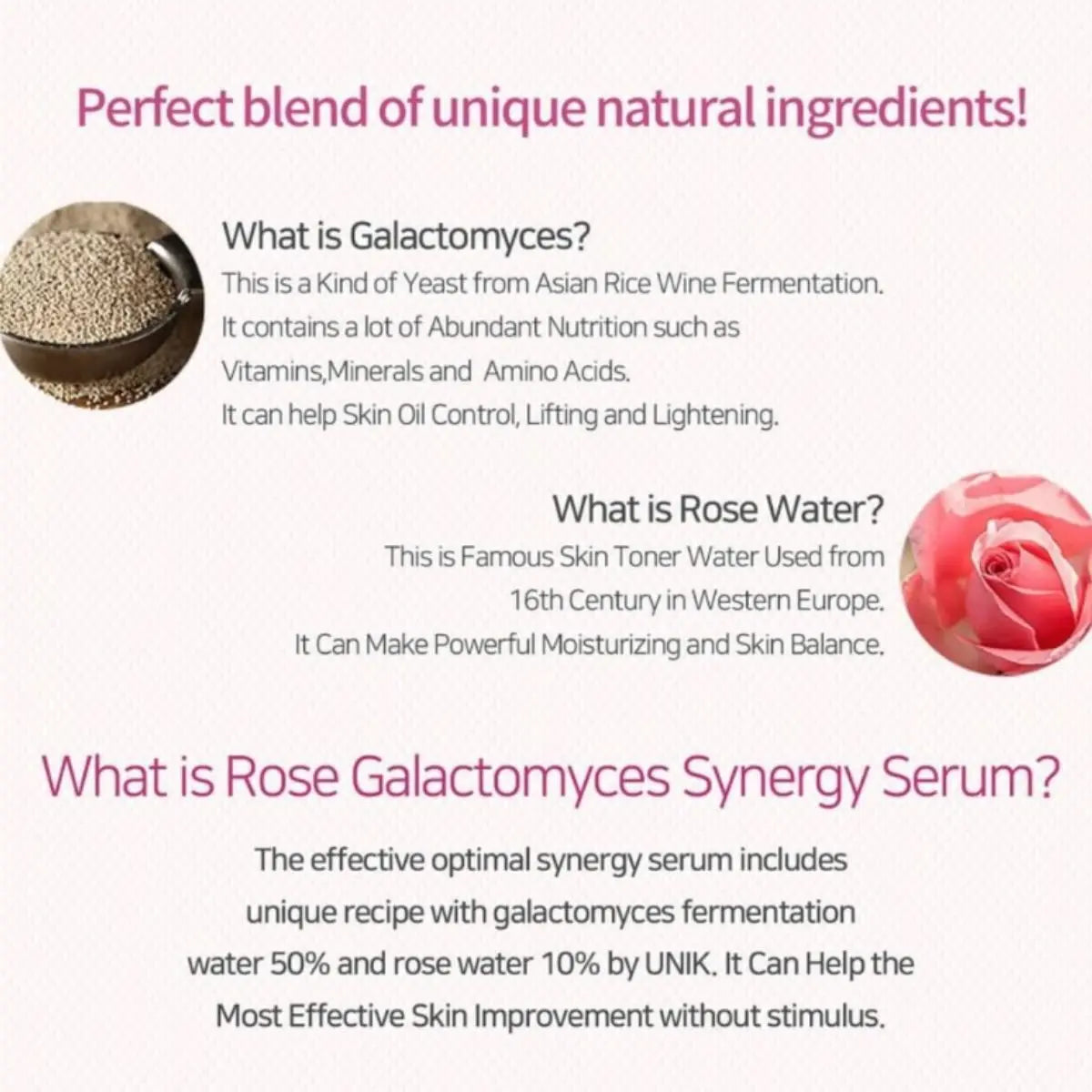 Rose Galactomyces Synergy Serum 50mL Iunik