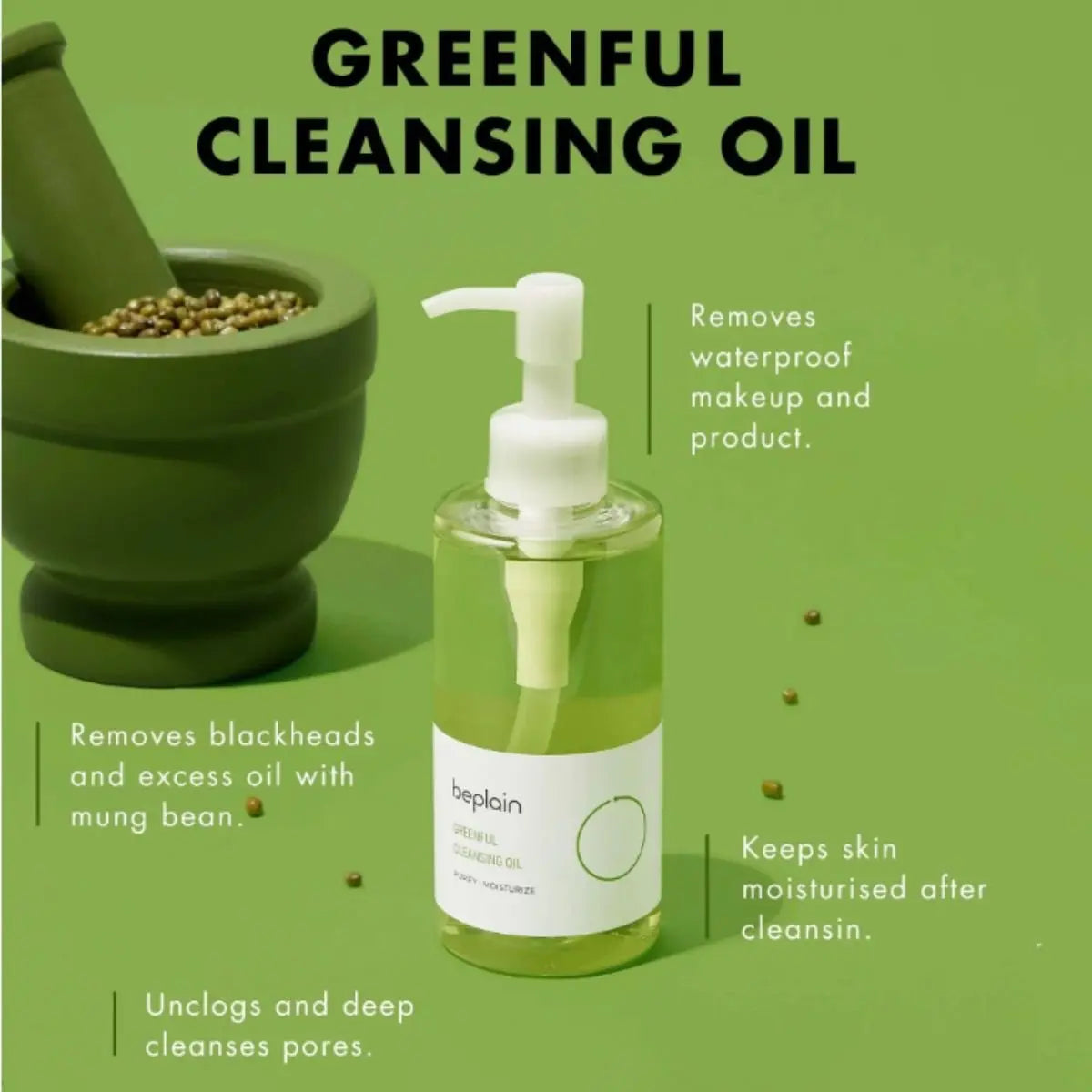 Mung Bean Cleansing Oil 200mL Beplain