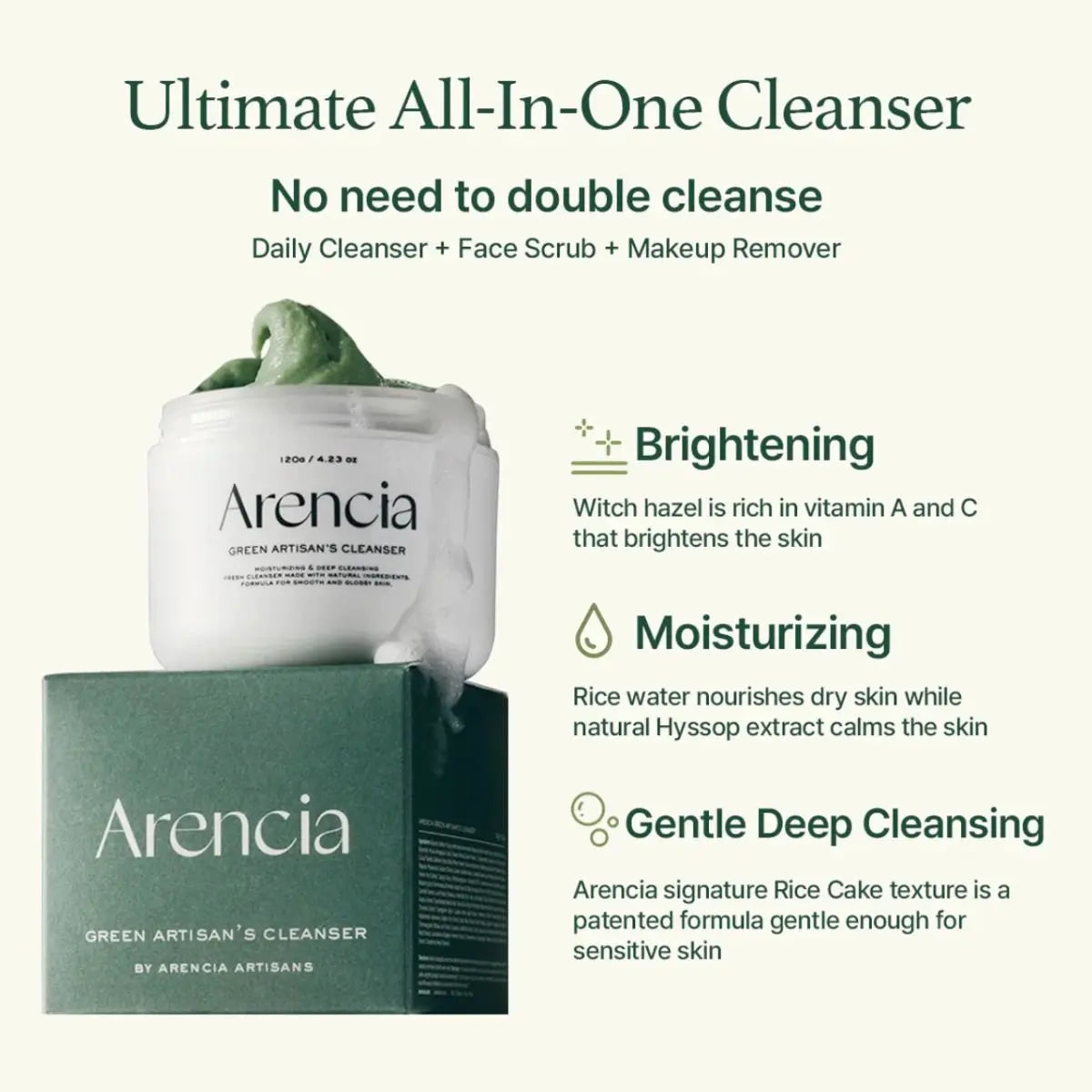 Fresh Green Cleanser 120g Arencia