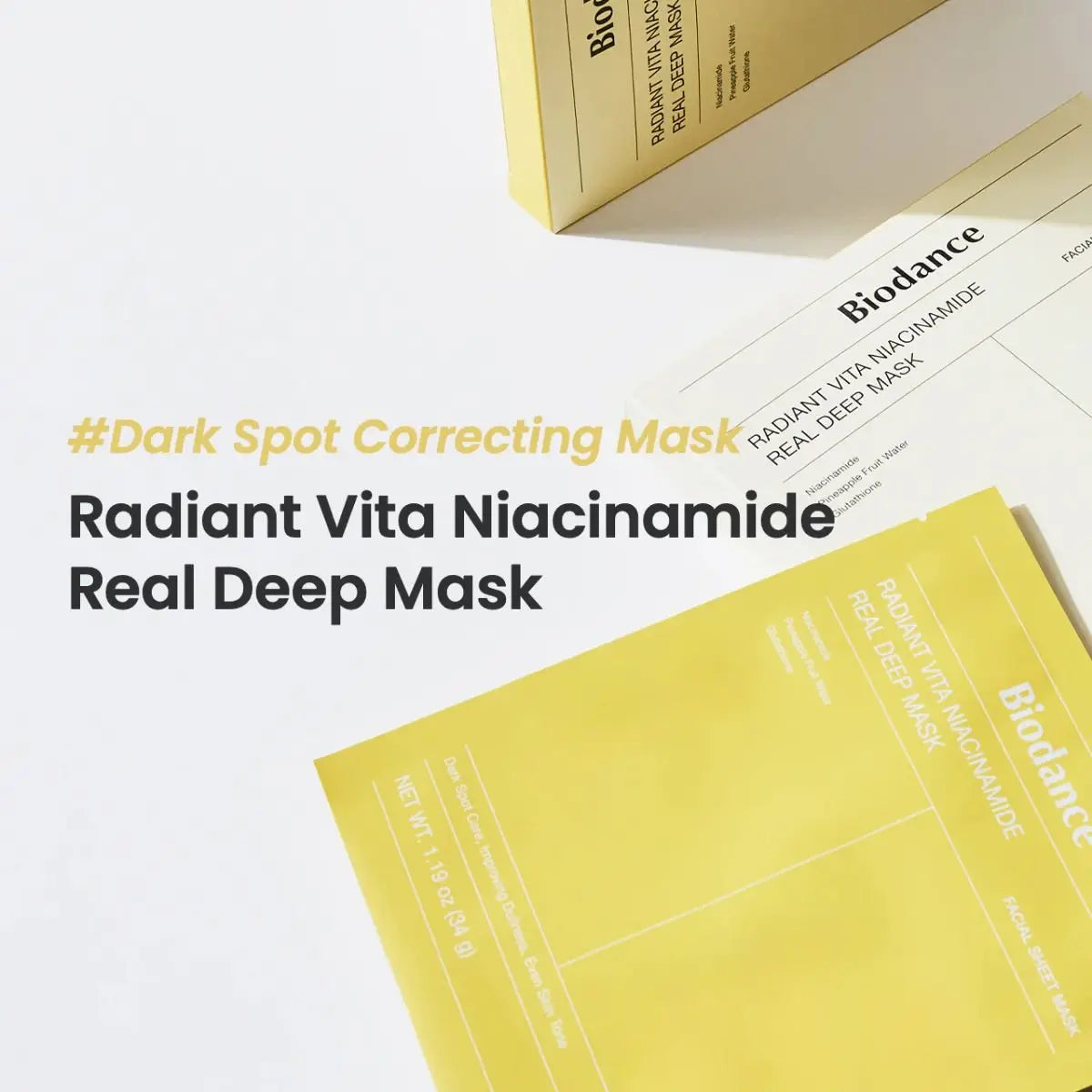 Radiant Vita Niacinamide Real Deep Mask (4ea) Biodance