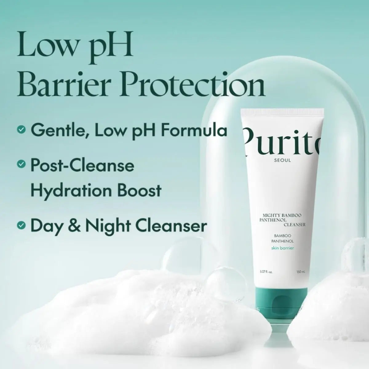 Mighty Bamboo Panthenol Cleanser 150mL Purito