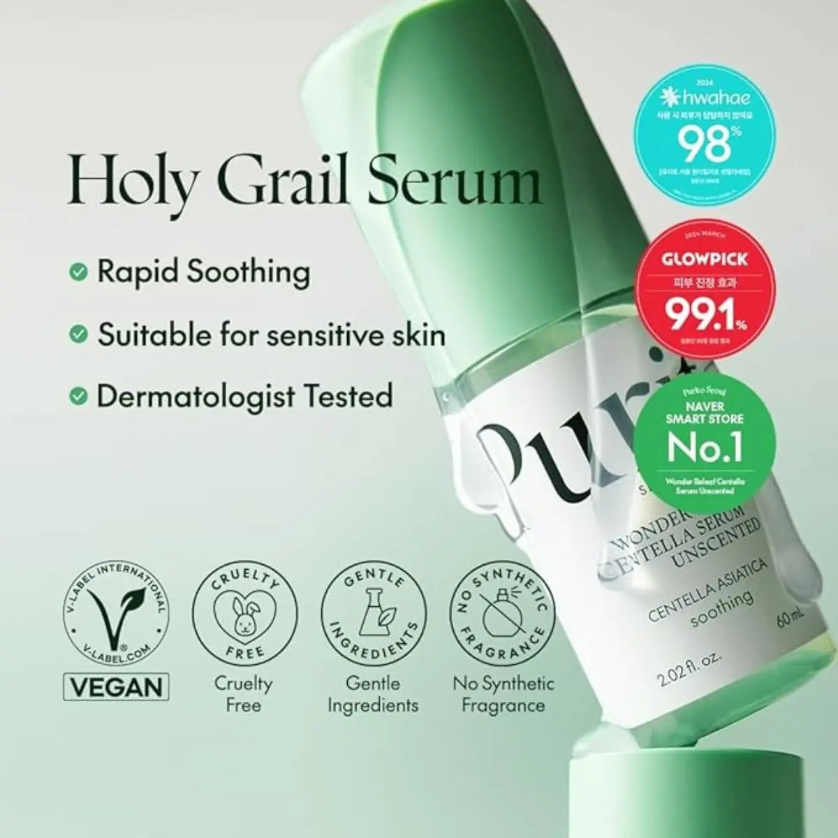 Wonder Releaf Centella Serum Unscented 60mL Purito