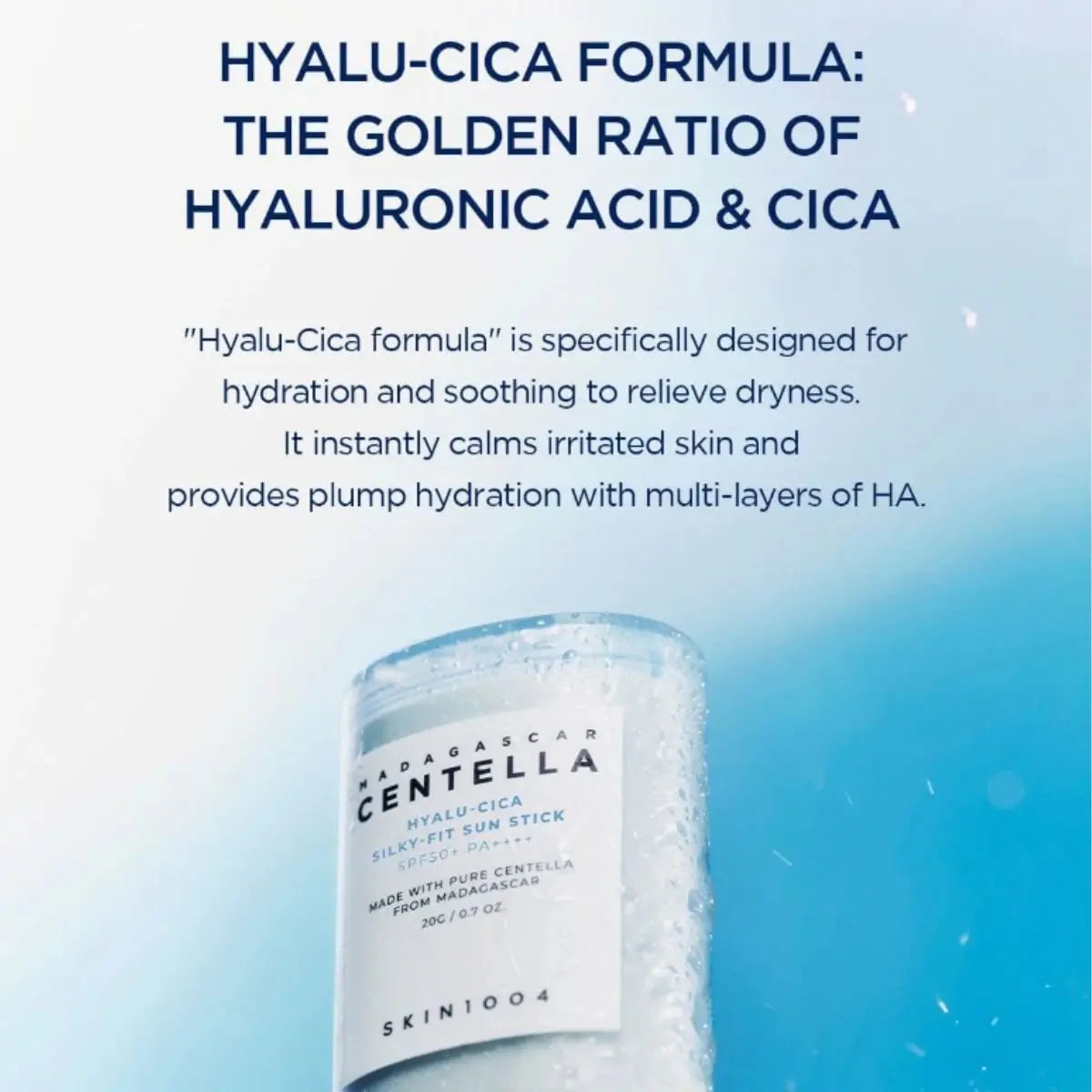 Madagascar Centella Hyalu-Cica Silky-Fit Sun Stick 20g Skin1004