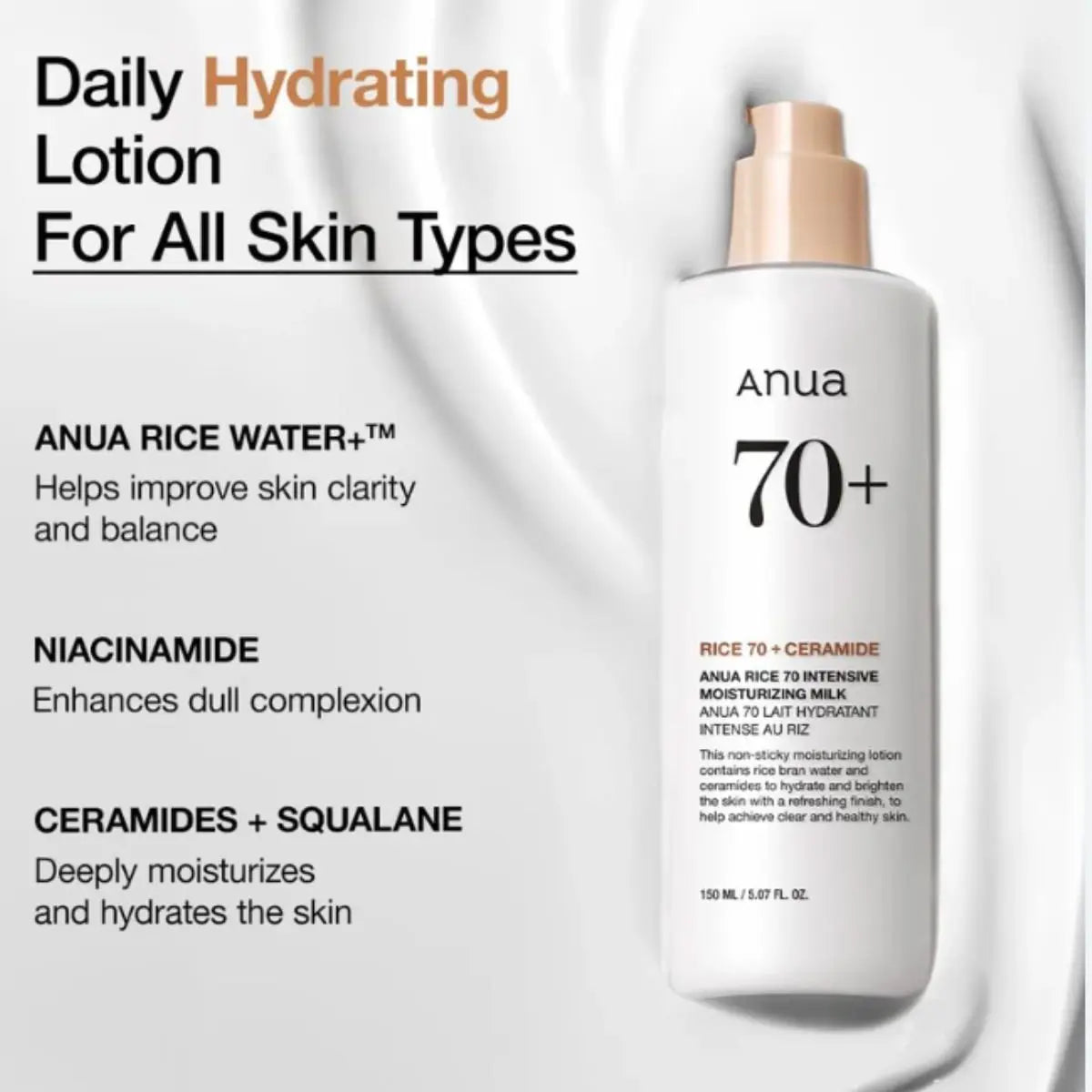 Rice 70 Intensive Moisturizing Milk 150mL Anua