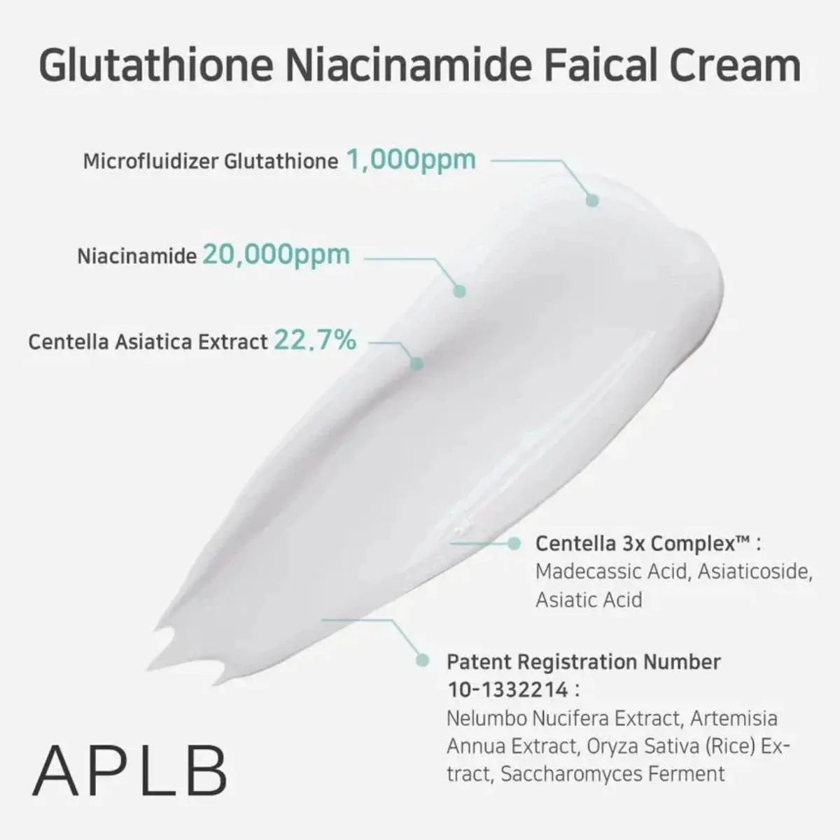 Glutathione Niacinamide Facial Cream 55mL APLB