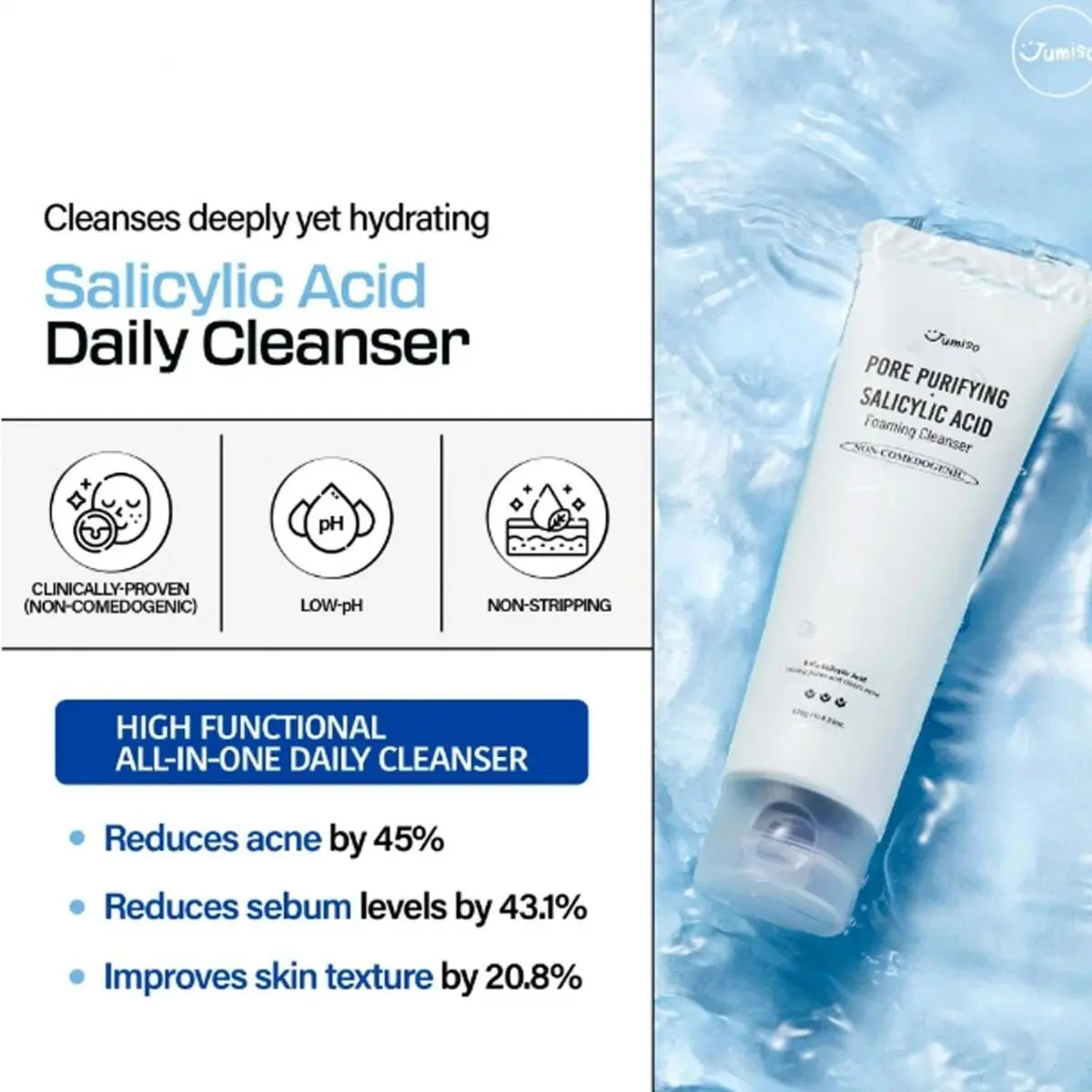 Pore-Purifying Salicylic Acid Foaming Cleanser 120g Jumiso