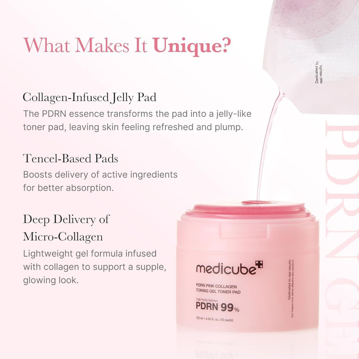 PDRN Pink Collagen Toning Gel Toner Pad 70ea