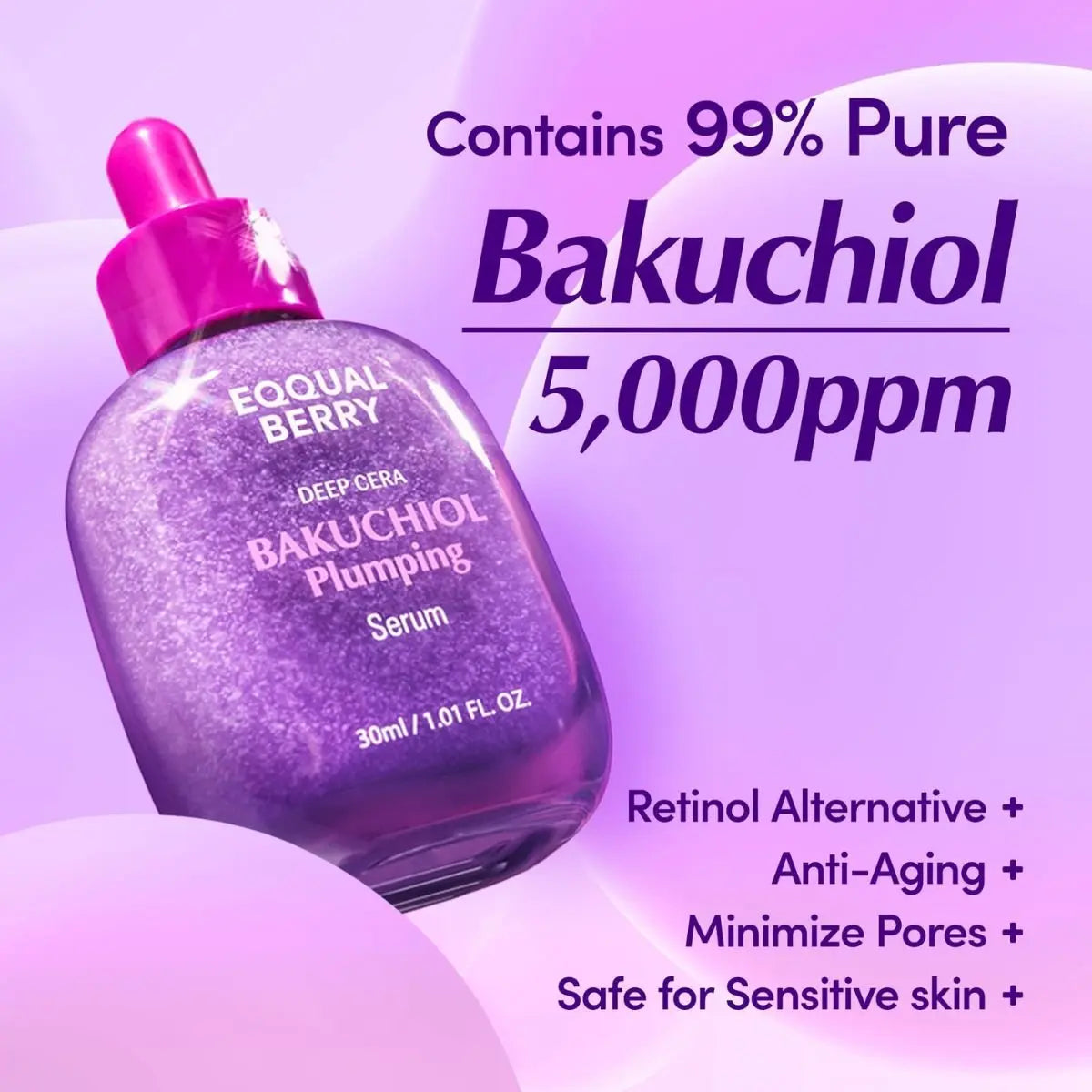 Bakuchiol Plumping Serum 30mL Eqqualberry
