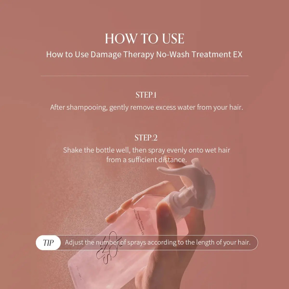 Damage Therapy No-Wash Treatment EX 250mL Growus