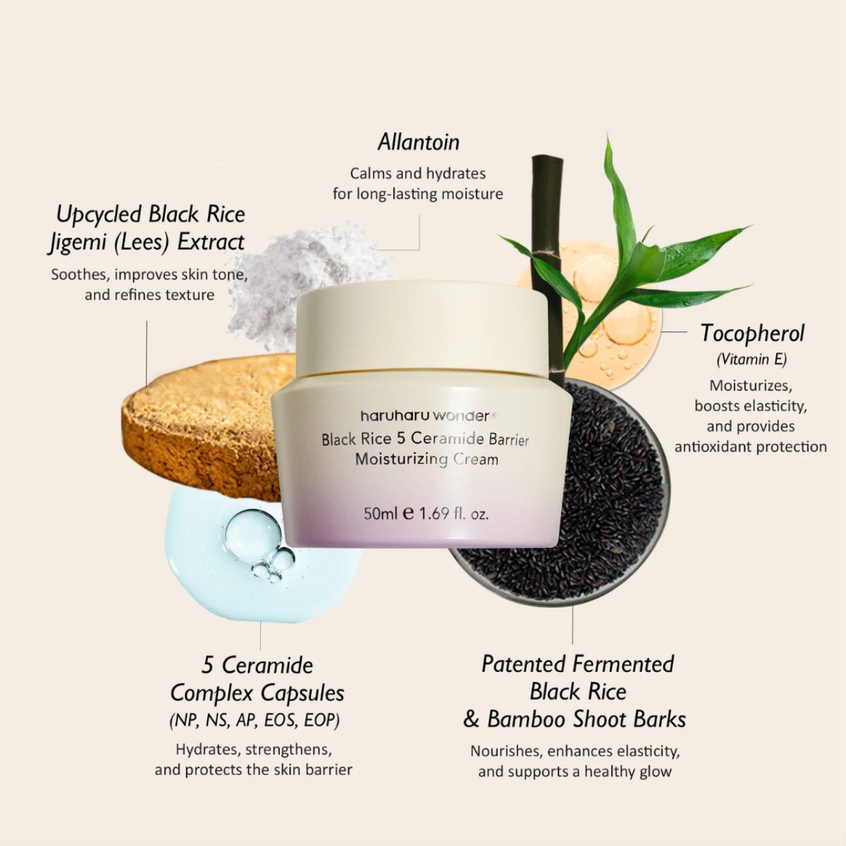 Black Rice 5 Ceramide Barrier Moisturizing Cream 50mL