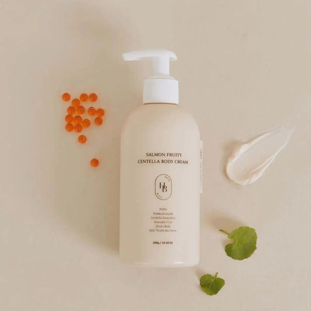 Salmon Fruity Centella Body Cream 300g Heveblue