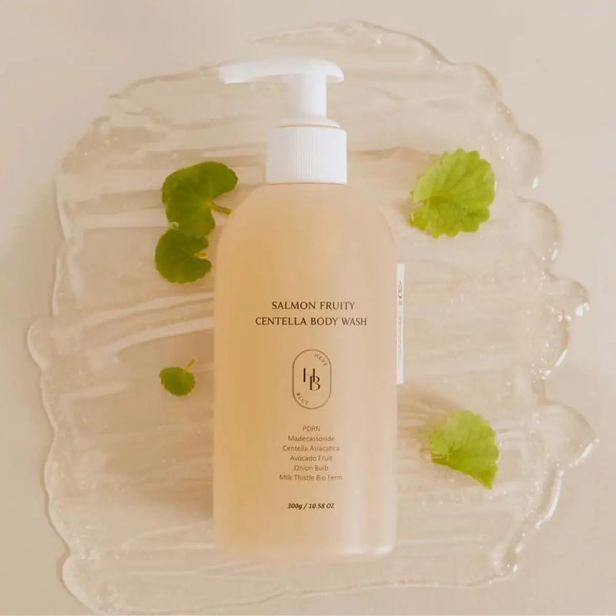 Salmon Fruity Centella Body Wash 300g Heveblue