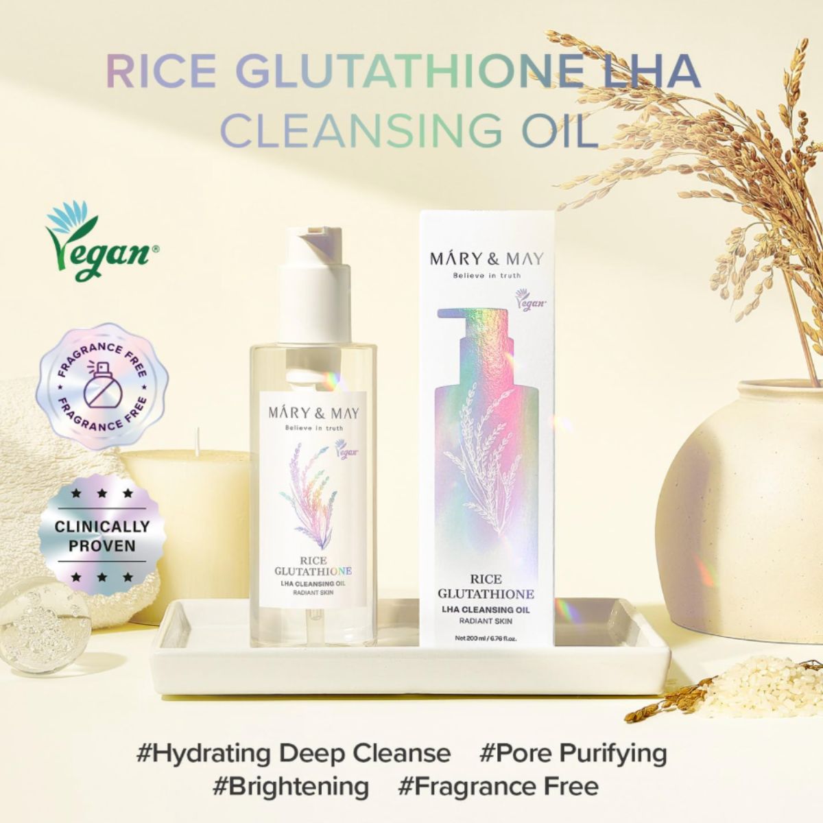 Rice Glutathione LHA Cleansing Oil 200mL