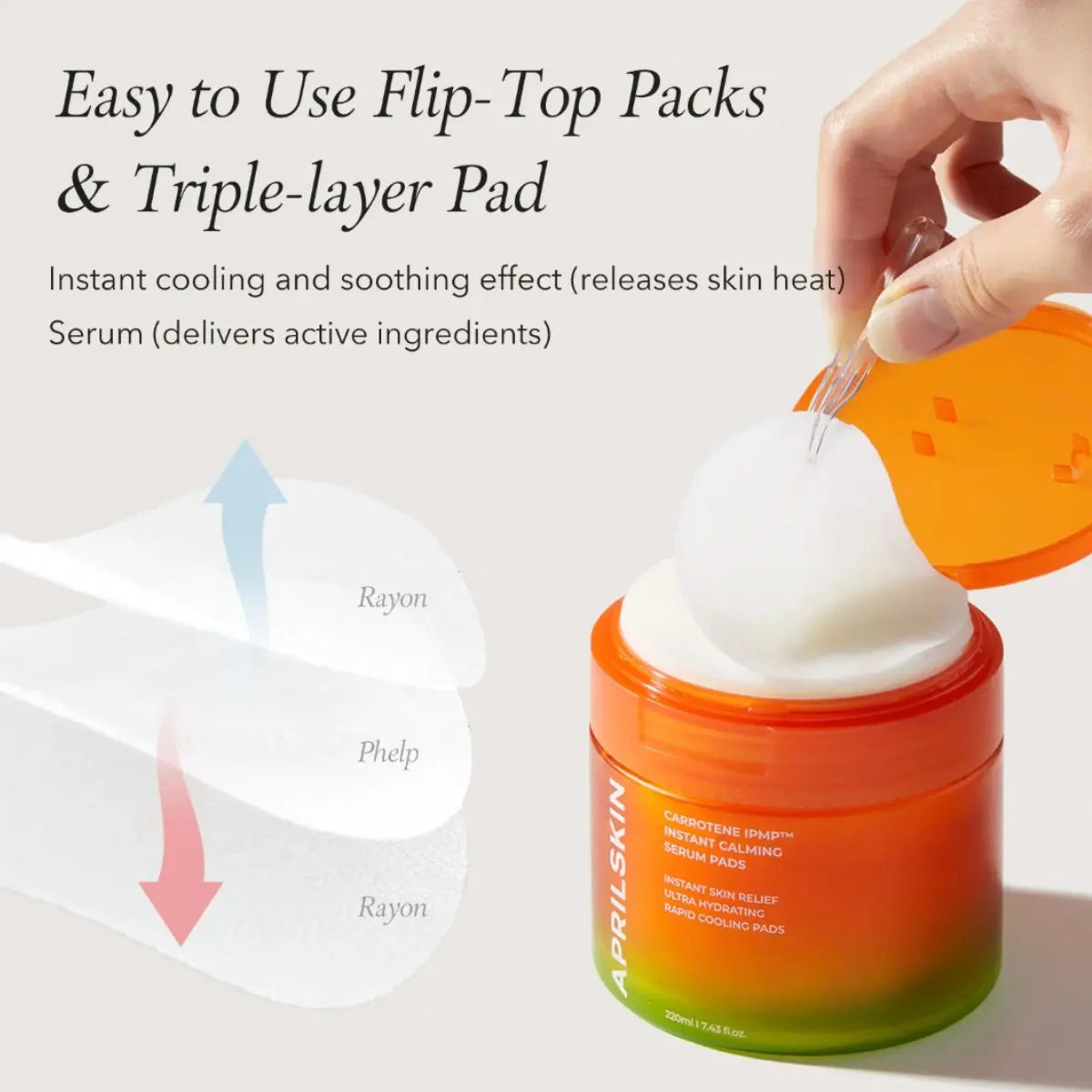 Carrotene IPMP™ Instant Calming Serum Pads (80pcs) APRILSKIN