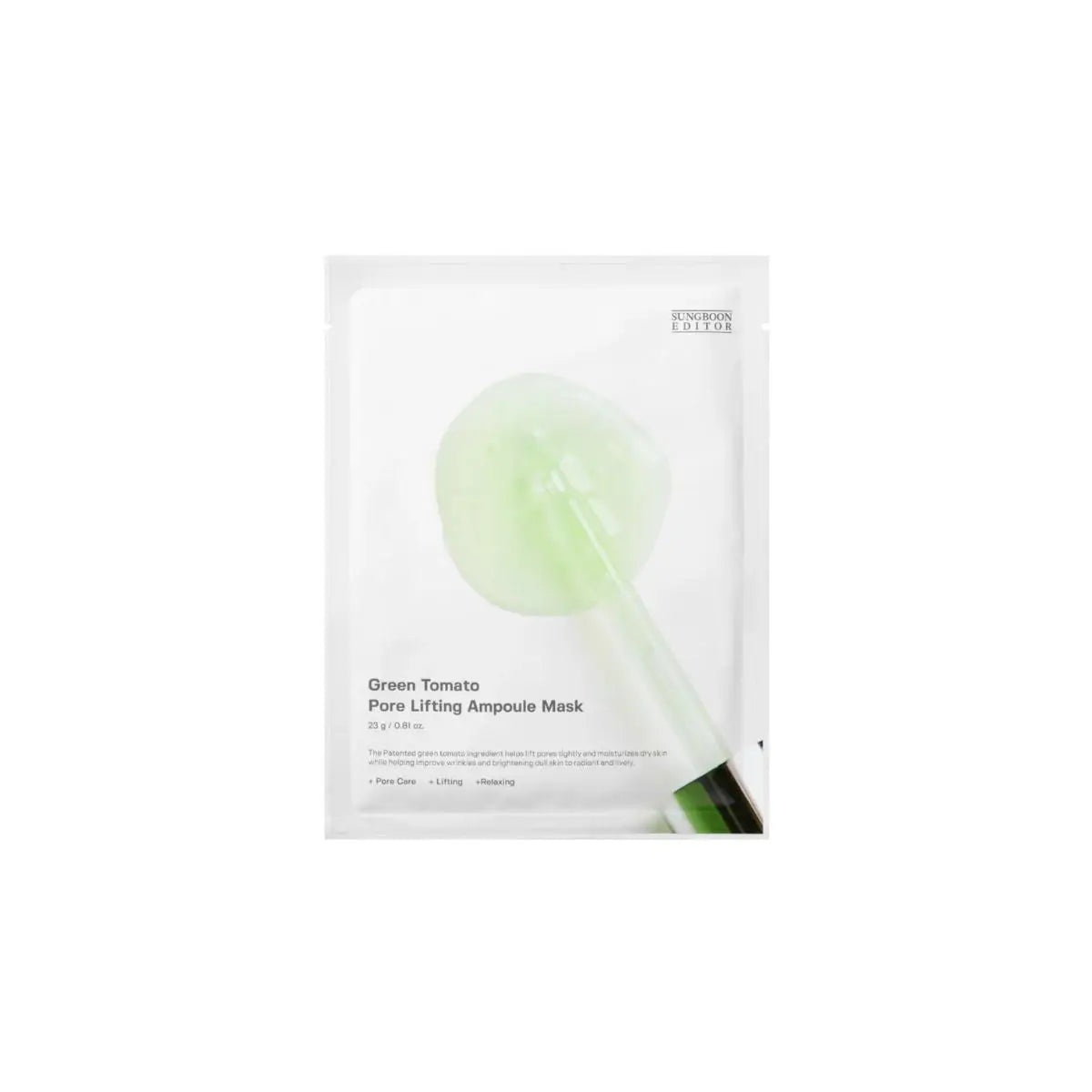 Green Tomato Pore Lifting Ampoule Mask 23g Sungboon Editor